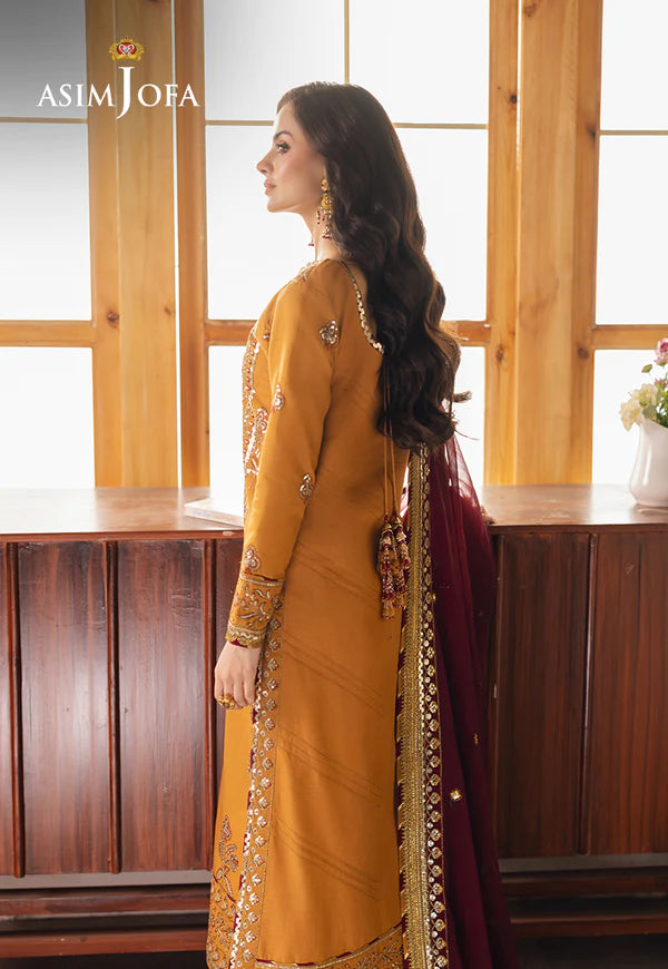 Asim Jofa | Heeriye | AJHE-07 EMBROIDERED JUMBO SILK 3 PCS