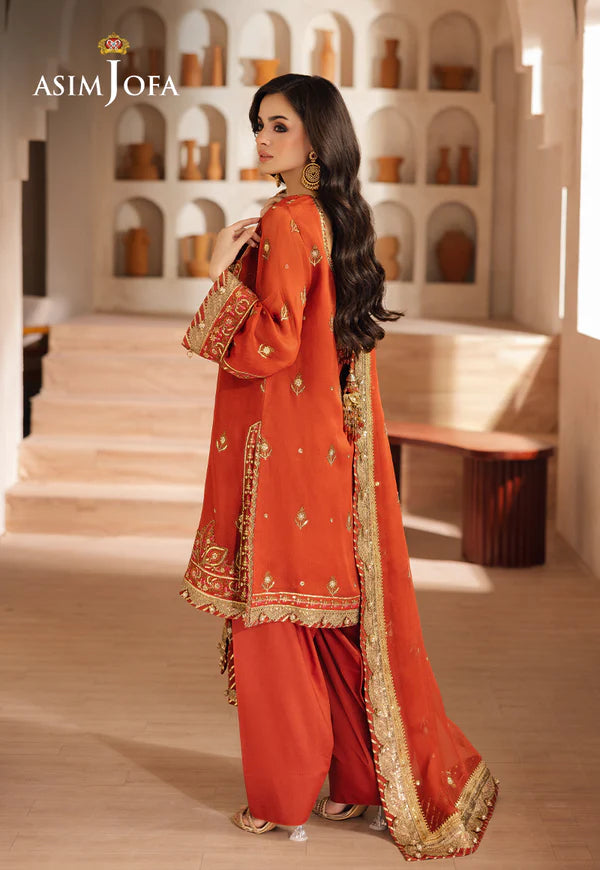 Asim Jofa | Heeriye | AJHE-10 EMBROIDERED CHIFFON 3 PCS