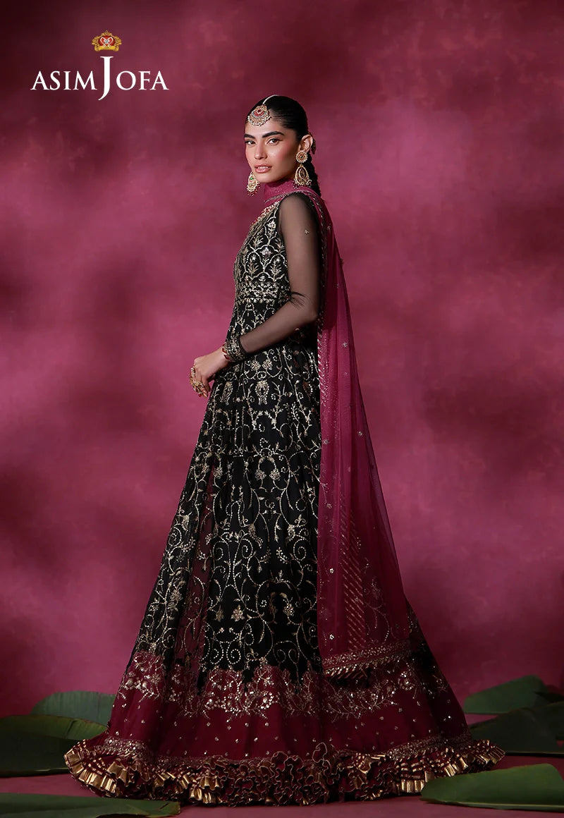 Asim Jofa | Festive Collection 26 | AJULFI-01 Embroidered Net 2 Pcs