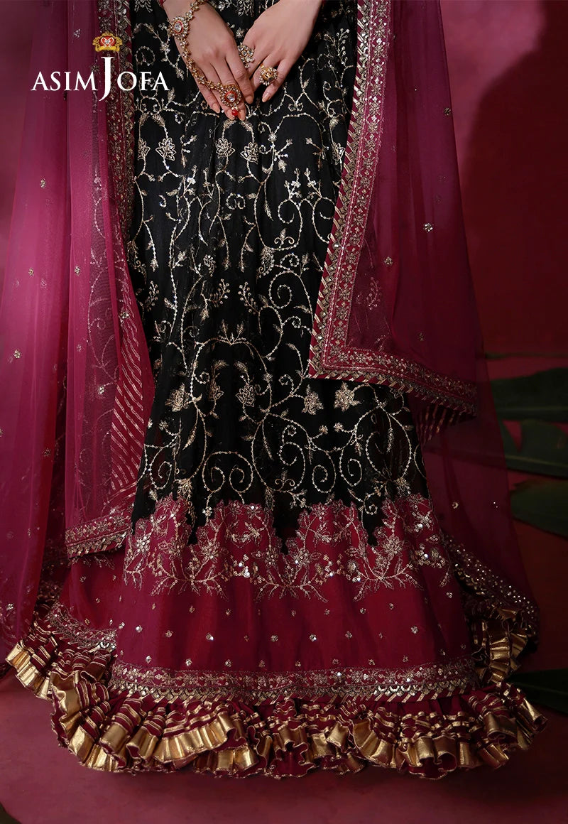 Asim Jofa | Festive Collection 26 | AJULFI-01 Embroidered Net 2 Pcs
