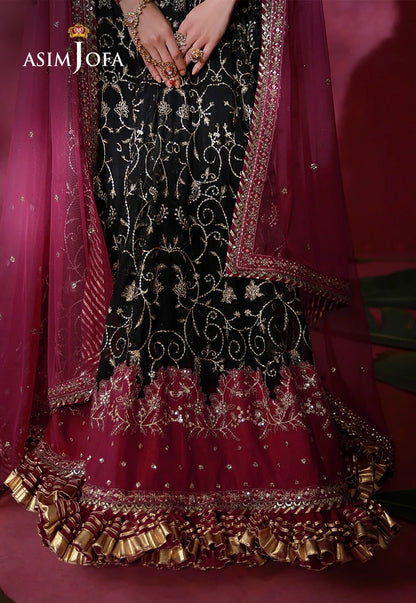 Asim Jofa | Festive Collection 26 | AJULFI-01 Embroidered Net 2 Pcs