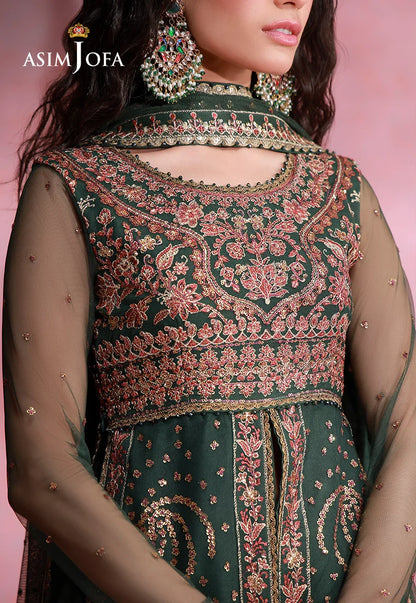 Asim Jofa | Festive Collection 26 | AJULFI-02 Embroidered Net 3 Pcs