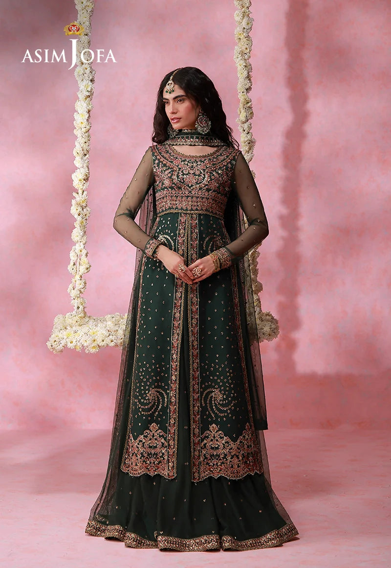 Asim Jofa | Festive Collection 26 | AJULFI-02 Embroidered Net 3 Pcs