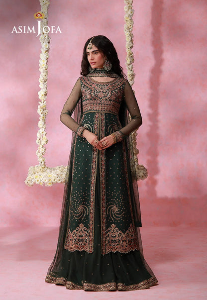 Asim Jofa | Festive Collection 26 | AJULFI-02 Embroidered Net 3 Pcs