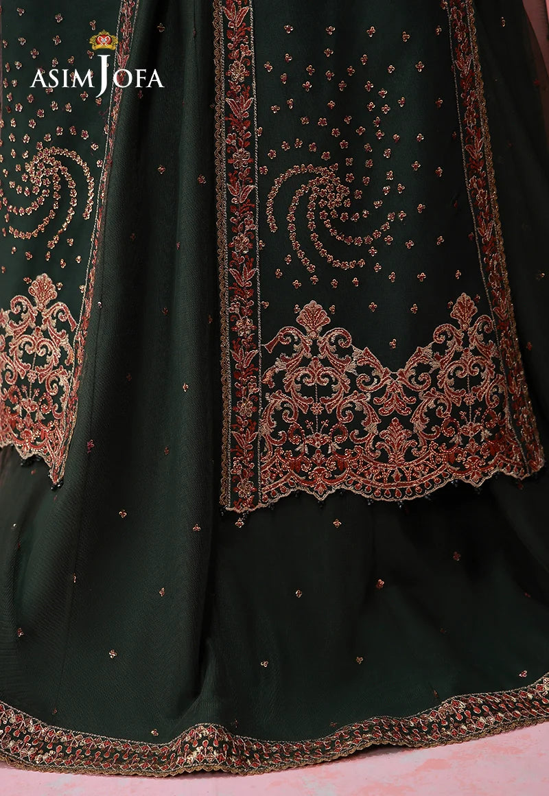 Asim Jofa | Festive Collection 26 | AJULFI-02 Embroidered Net 3 Pcs