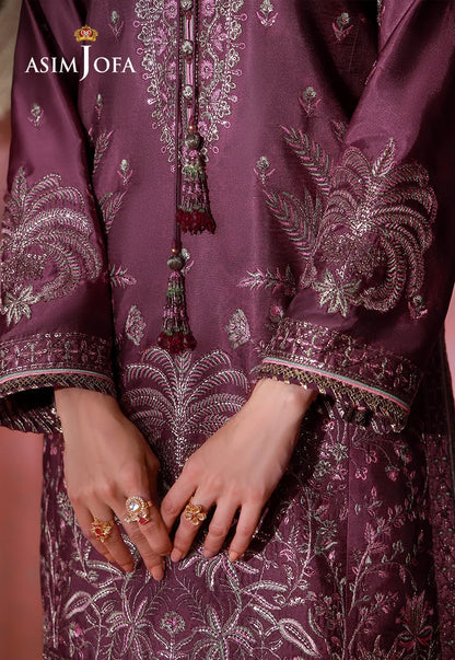 Asim Jofa | Festive Collection 26 | AJULFI-03 Embroidered Charmeuse Silk  3 Pcs