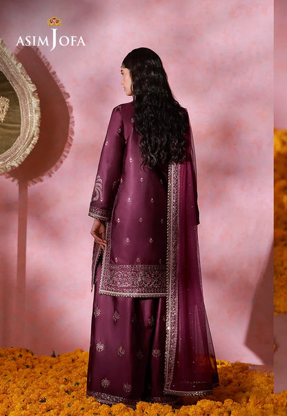Asim Jofa | Festive Collection 26 | AJULFI-03 Embroidered Charmeuse Silk  3 Pcs