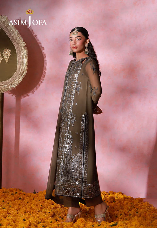 Asim Jofa | Festive Collection 26 | AJULFI-04 Embroidered Chiffon 3 Pcs