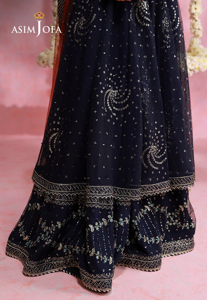 Asim Jofa | Festive Collection 26 | AJULFI-05 Embroidered Chiffon 3 Pcs