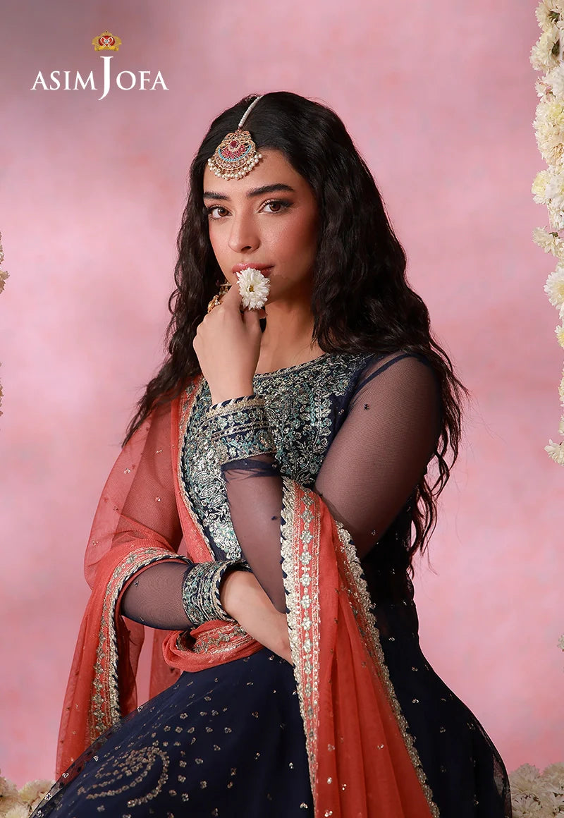 Asim Jofa | Festive Collection 26 | AJULFI-05 Embroidered Chiffon 3 Pcs
