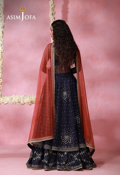 Asim Jofa | Festive Collection 26 | AJULFI-05 Embroidered Chiffon 3 Pcs