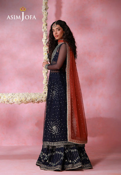 Asim Jofa | Festive Collection 26 | AJULFI-05 Embroidered Chiffon 3 Pcs