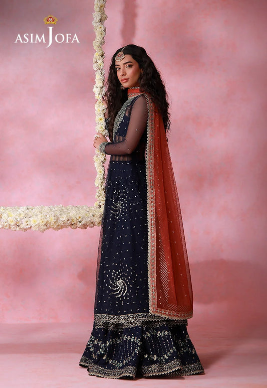 Asim Jofa | Festive Collection 26 | AJULFI-05 Embroidered Chiffon 3 Pcs