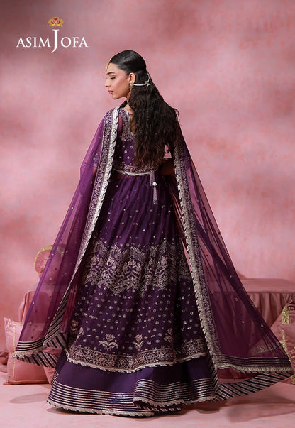 Asim Jofa | Festive Collection 26 | AJULFI-09 Embroidered Net 2 Pcs