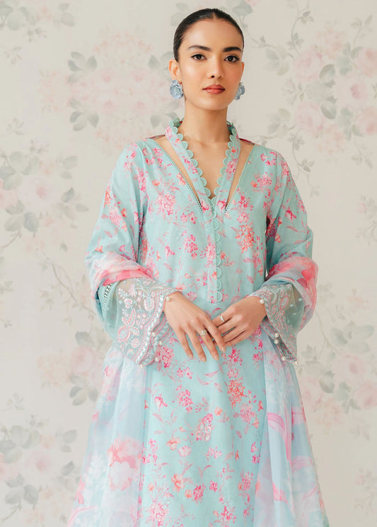 Afrozeh The Floral Charm Embroidered Lawn 3Pc Suit AL-24-V1-07