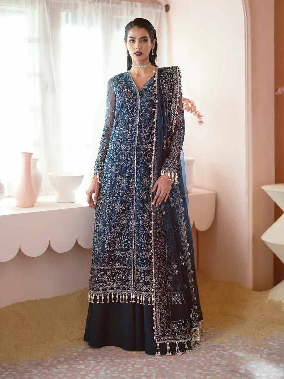 Ayzel Luminara Embroidered Organza 3Pc Suit AWF-10 MELA