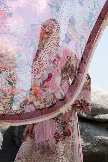 AJR Couture | Alif Signature Luxury Lawn 24 | Rosy - House Of Anaya