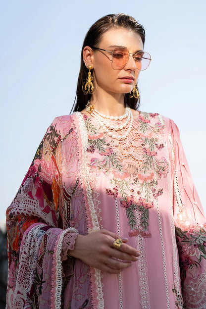 AJR Couture | Alif Signature Luxury Lawn 24 | Rosy - House Of Anaya
