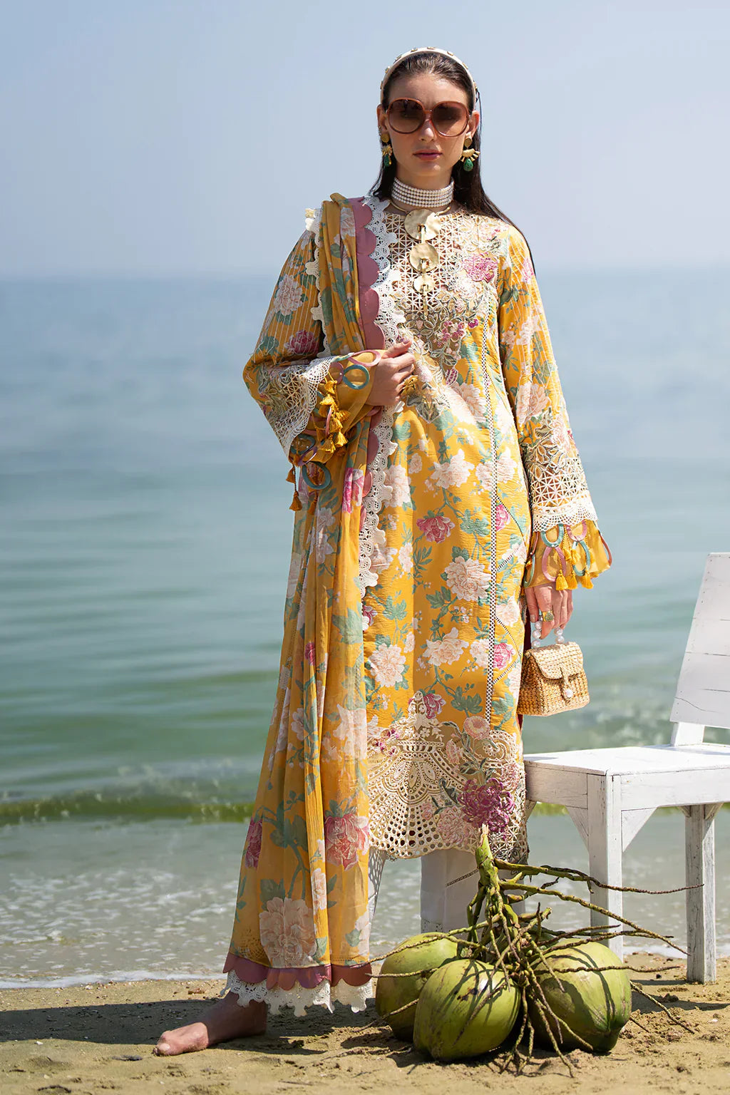 AJR Couture | Alif Signature Luxury Lawn 24 | Sunlit - House Of Anaya
