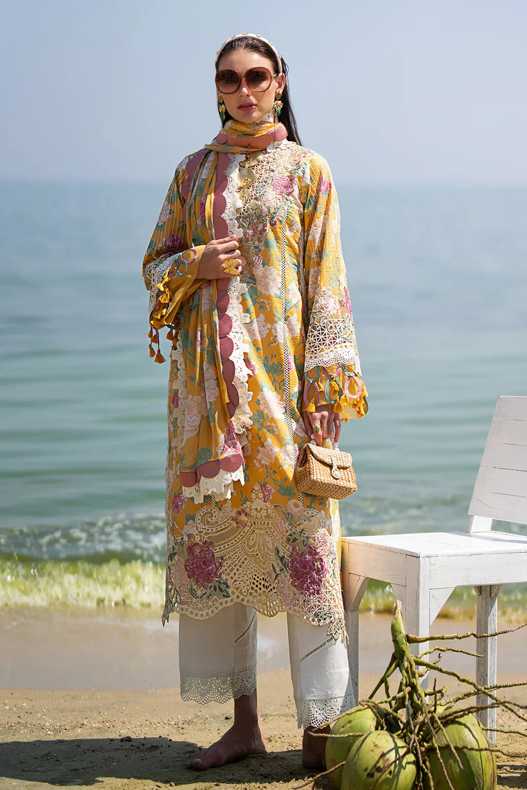 AJR Couture | Alif Signature Luxury Lawn 24 | Sunlit - House Of Anaya
