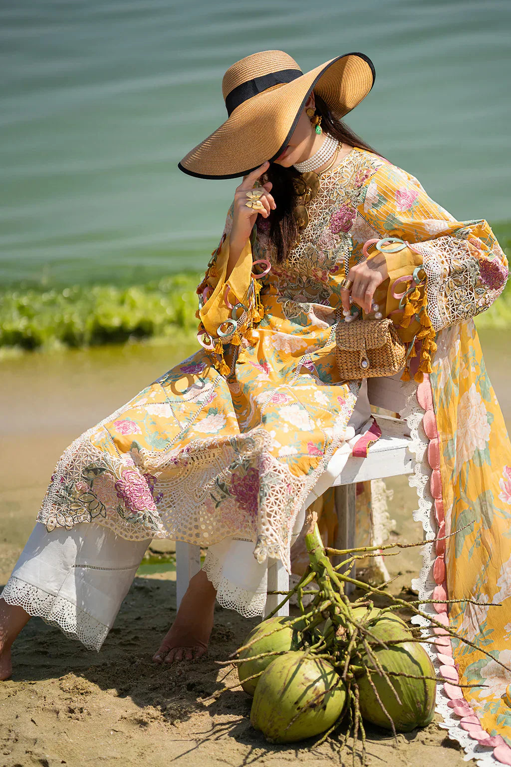 AJR Couture | Alif Signature Luxury Lawn 24 | Sunlit - House Of Anaya