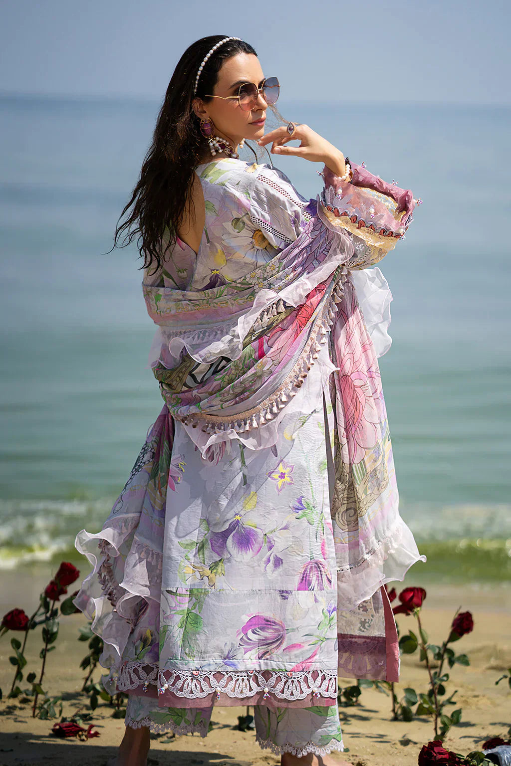 AJR Couture | Alif Signature Luxury Lawn 24 | Lyra - House Of Anaya