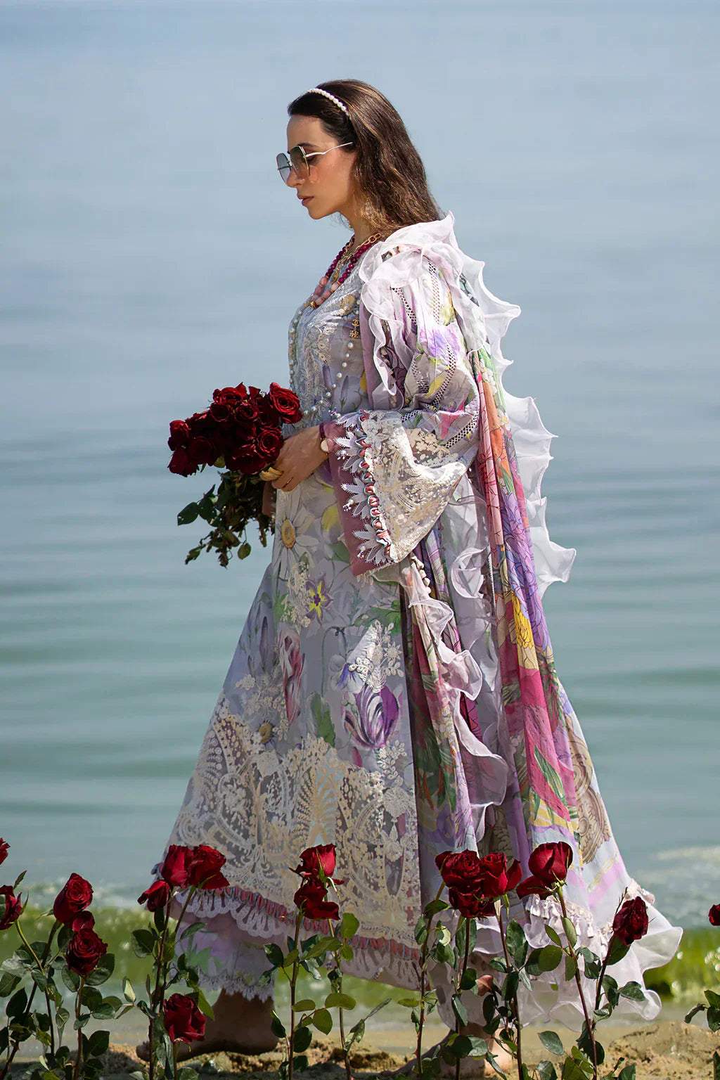 AJR Couture | Alif Signature Luxury Lawn 24 | Lyra - House Of Anaya