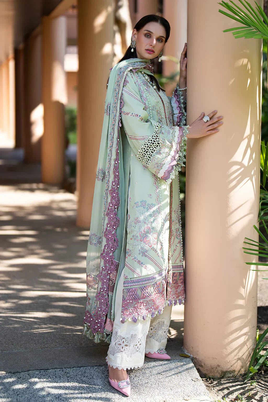 AJR Couture | Alif Signature Luxury Lawn 24 | Aura - House Of Anaya