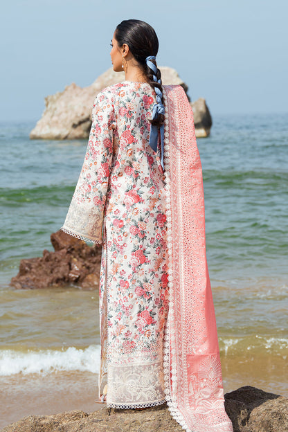 Afrozeh Summer Together Embroidered Lawn 3Pc Suit - Gardenia