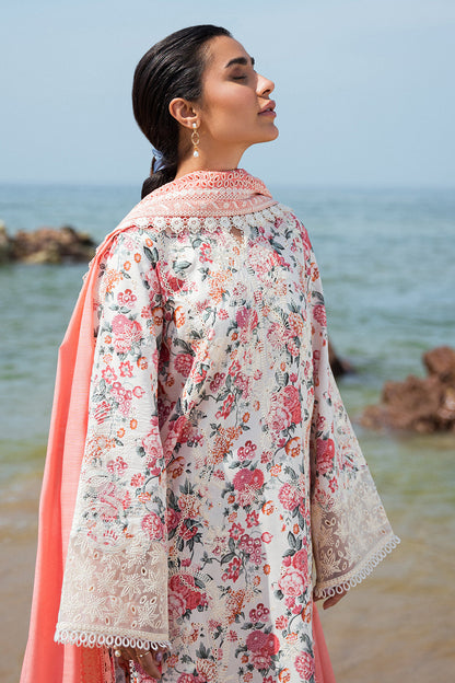 Afrozeh Summer Together Embroidered Lawn 3Pc Suit - Gardenia