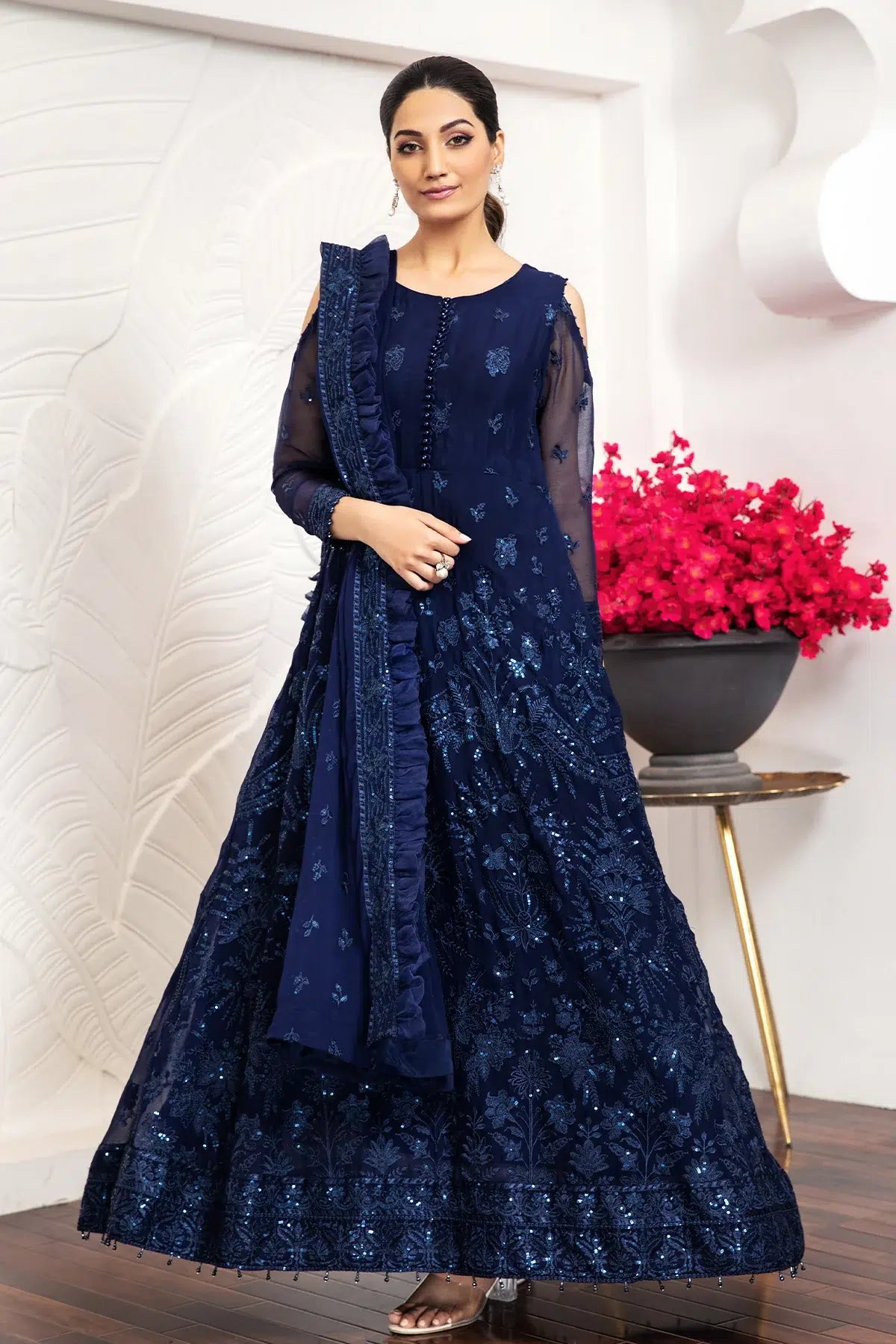 Alizeh | Formals Collection | Glace Blue - House Of Anaya