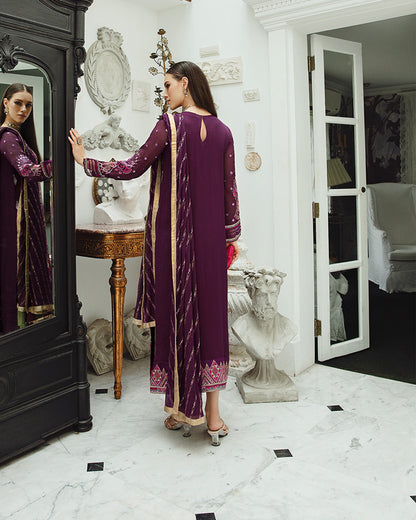 Maryum n Maria | Freesia Ariya Formals | SW23-502 - PLUM - Roshan - House Of Anaya