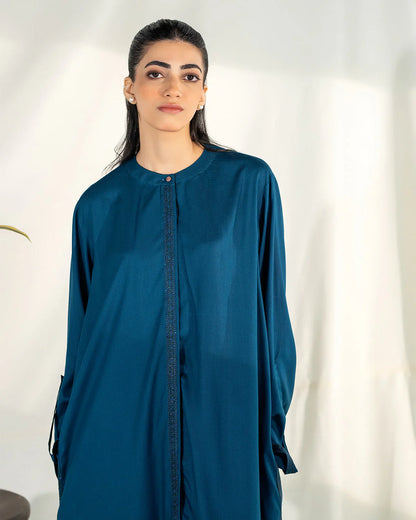 Zevk | Winter flavour Kaftan | AQUA TEAL