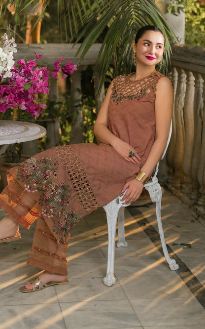 Asifa and Nabeel | Gulkari Summer 25 | Saffron Day (GKL-04) - House Of Anaya