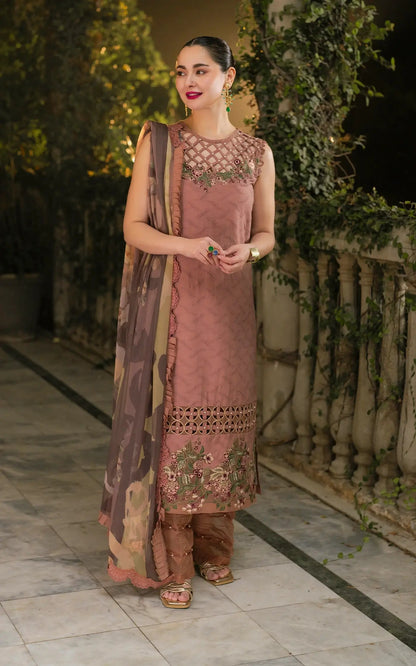 Asifa and Nabeel | Gulkari Summer 25 | Saffron Day (GKL-04) - House Of Anaya