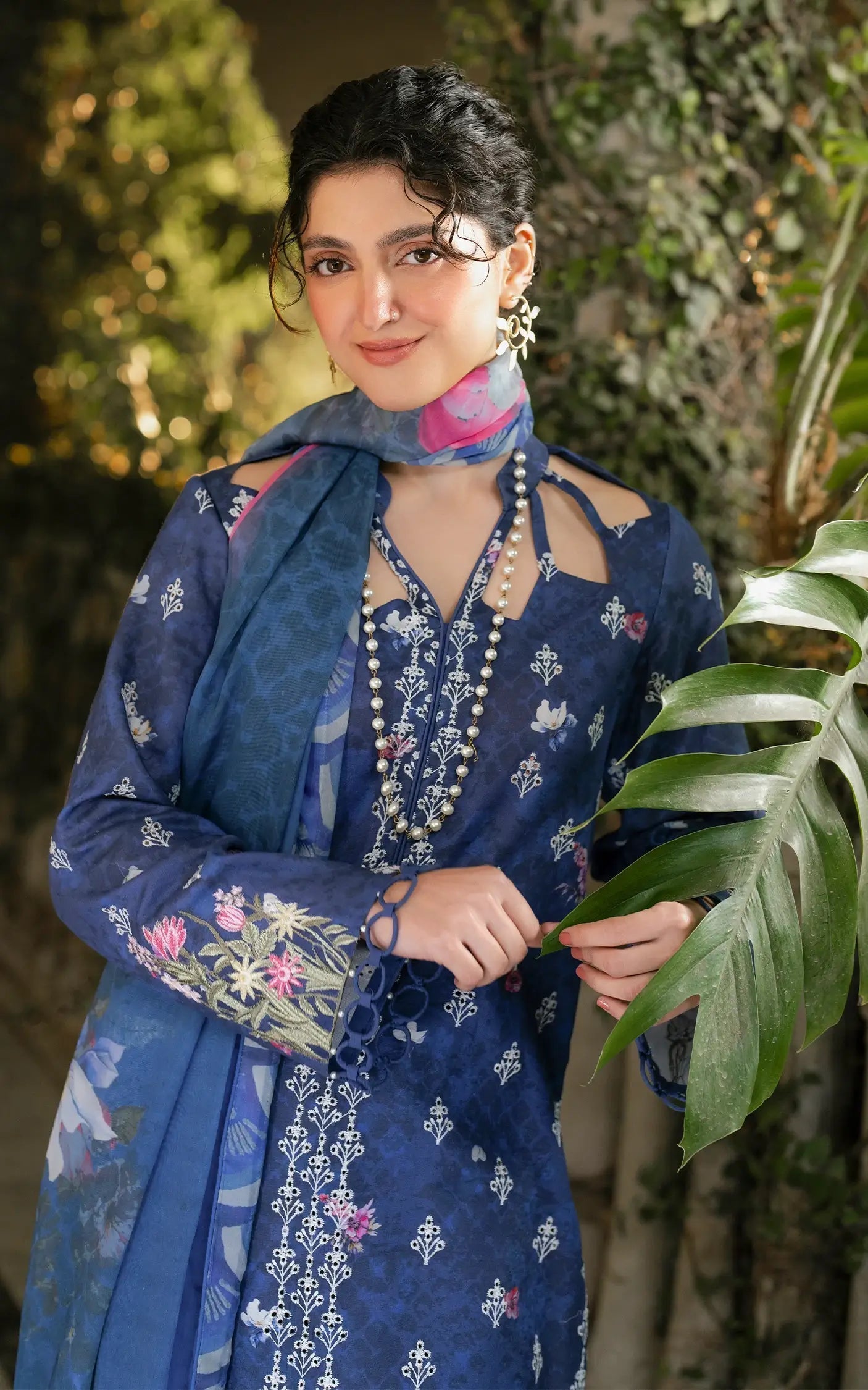 Asifa and Nabeel | Gulkari Summer 25 | Azure Whisper (GKL-05) - House Of Anaya