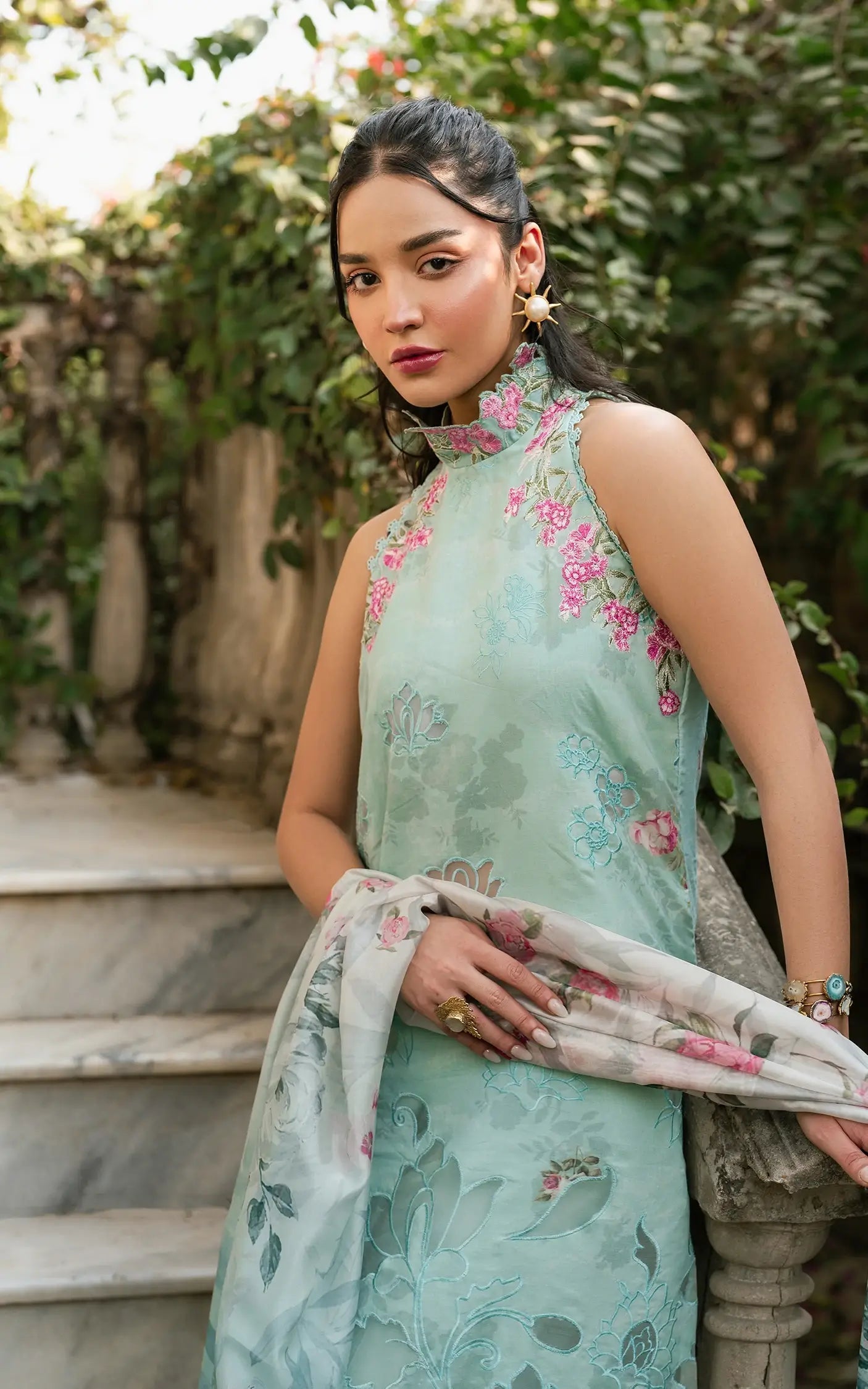 Asifa and Nabeel | Gulkari Summer 25 | Pastel Grove (GKL-07) - House Of Anaya