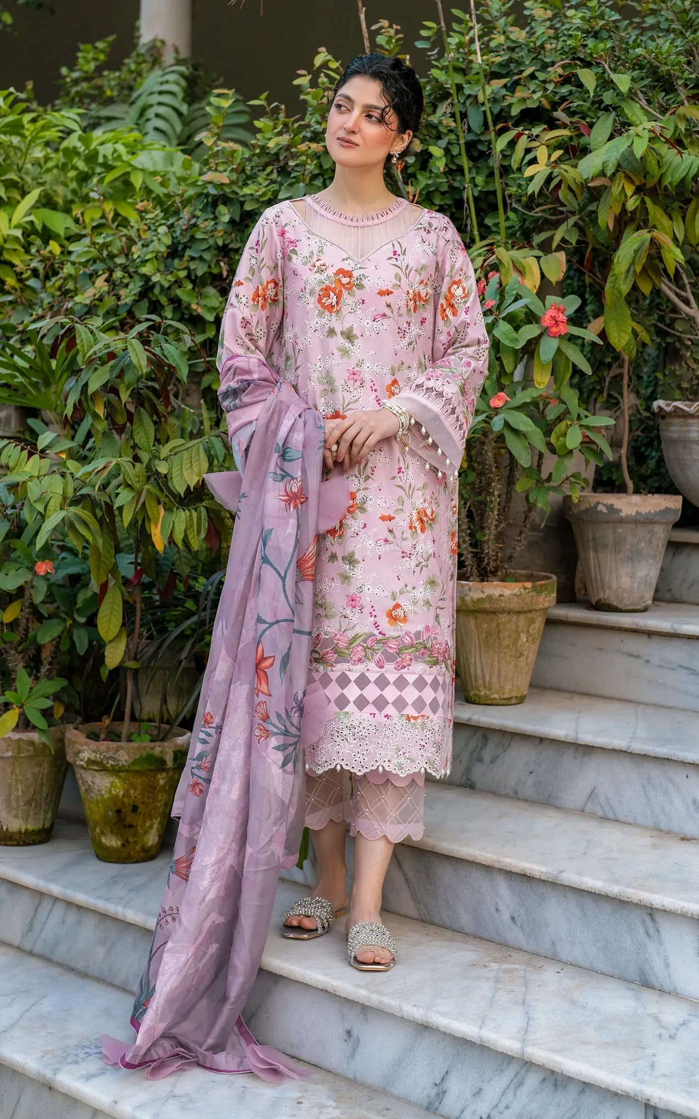 Asifa and Nabeel | Gulkari Summer 25 | Blossom Zephyr (GKL-09) - House Of Anaya