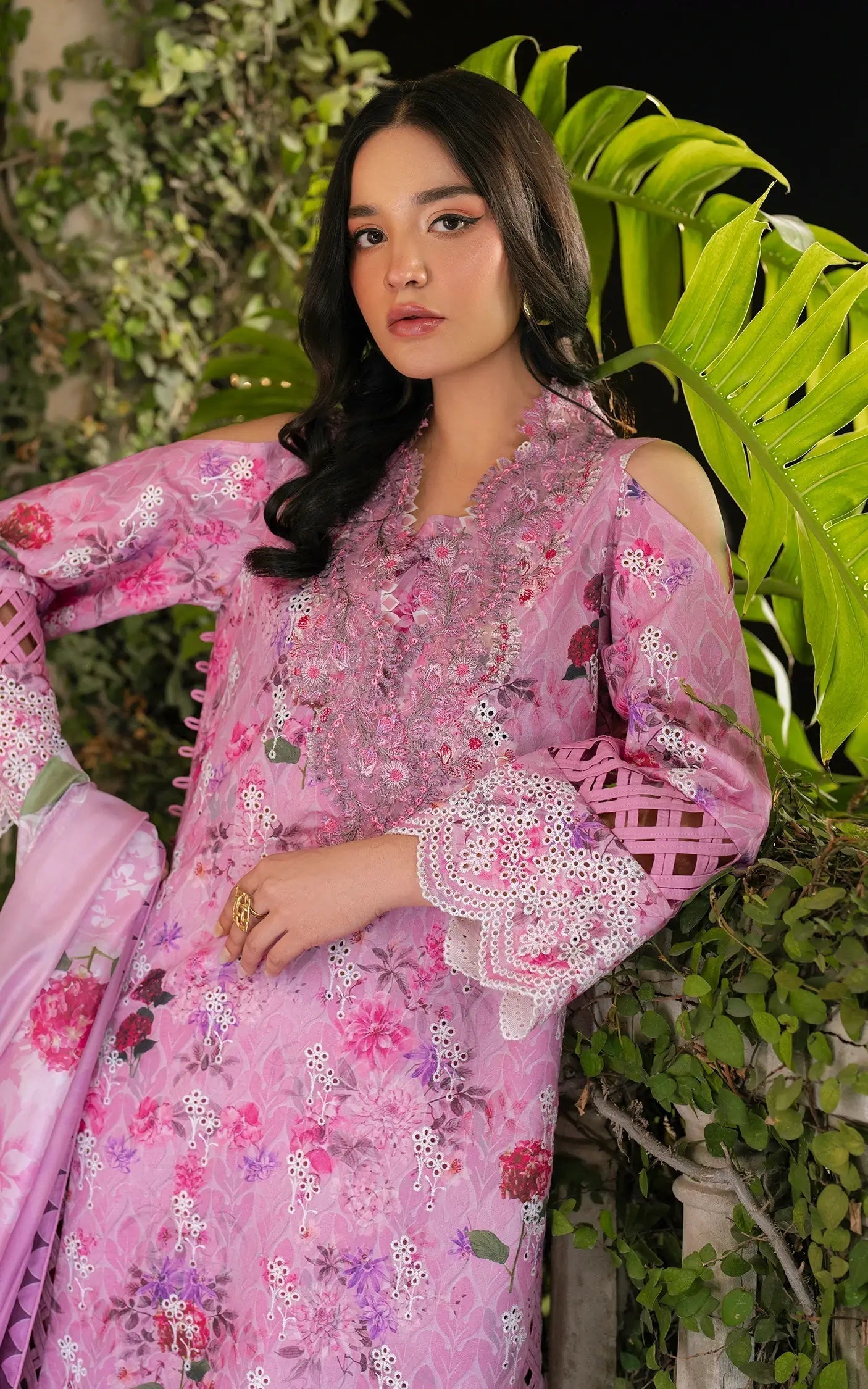 Asifa and Nabeel | Gulkari Summer 25 | Dawn Petals (GKL-10) - House Of Anaya