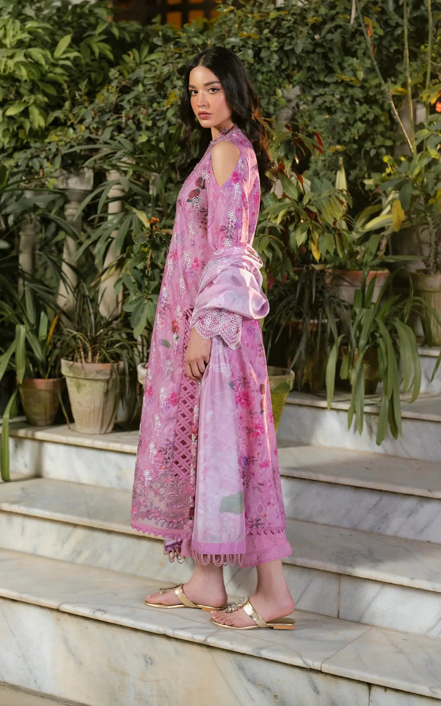 Asifa and Nabeel | Gulkari Summer 25 | Dawn Petals (GKL-10) - House Of Anaya