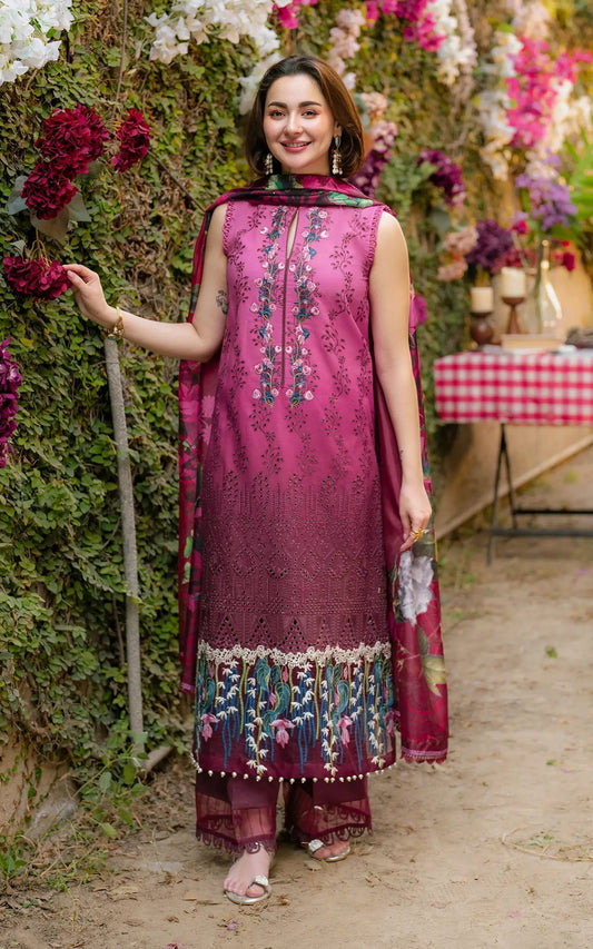 Asifa and Nabeel | Gulkari Summer 25 | Sunkissed Garden (GKL-13) - House Of Anaya