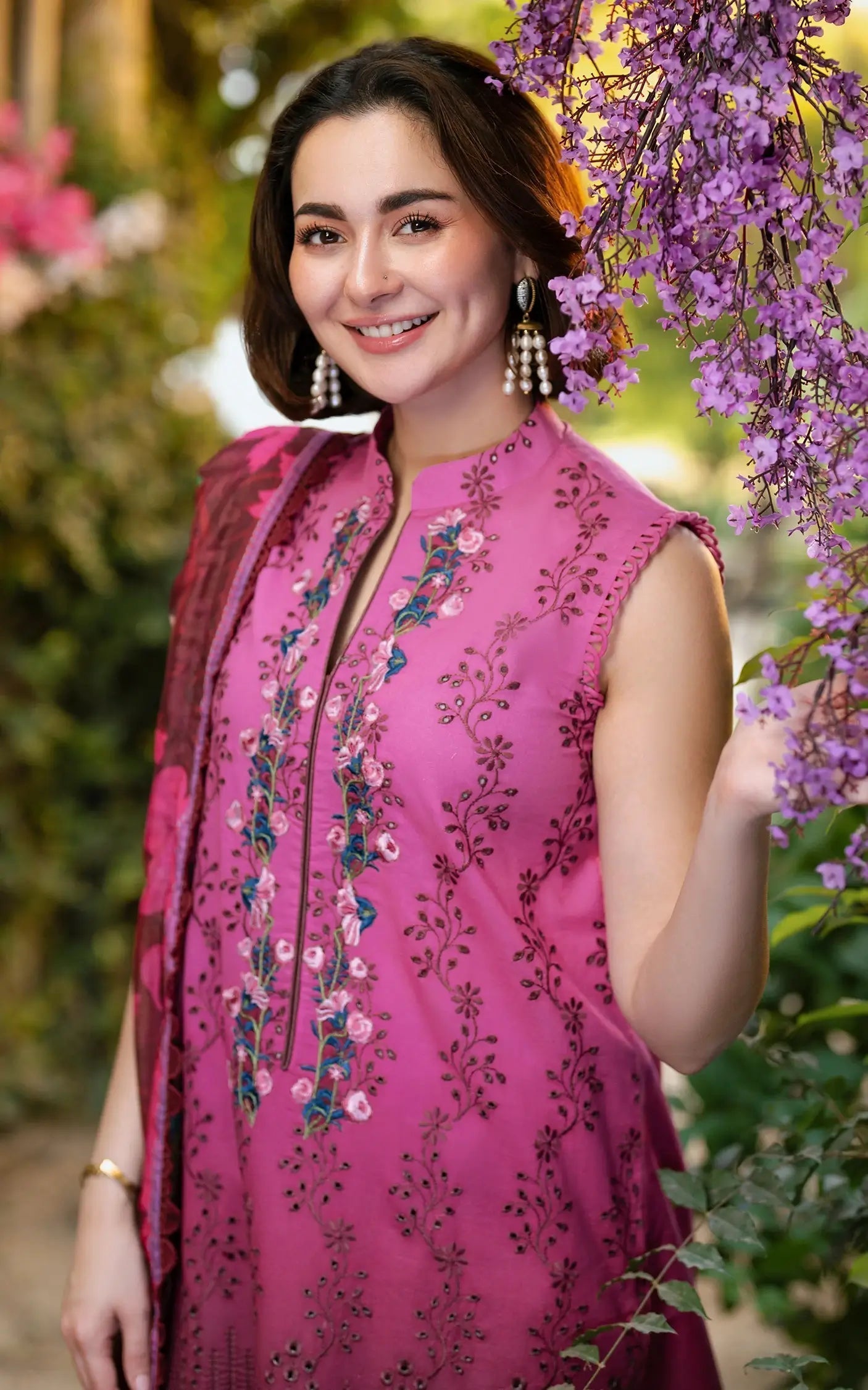 Asifa and Nabeel | Gulkari Summer 25 | Sunkissed Garden (GKL-13) - House Of Anaya