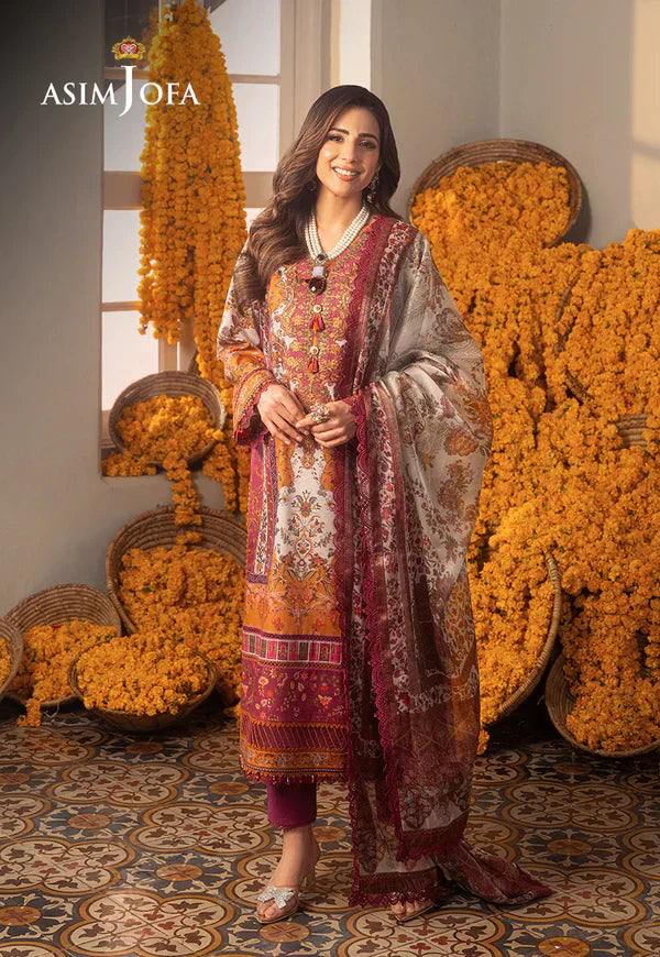 Asim Jofa | Aira Summer Prints | AJAR-04 - House Of Anaya