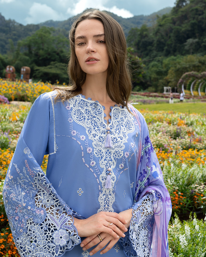 Mushq | Hemline the Secret Garden | Azure Bloom