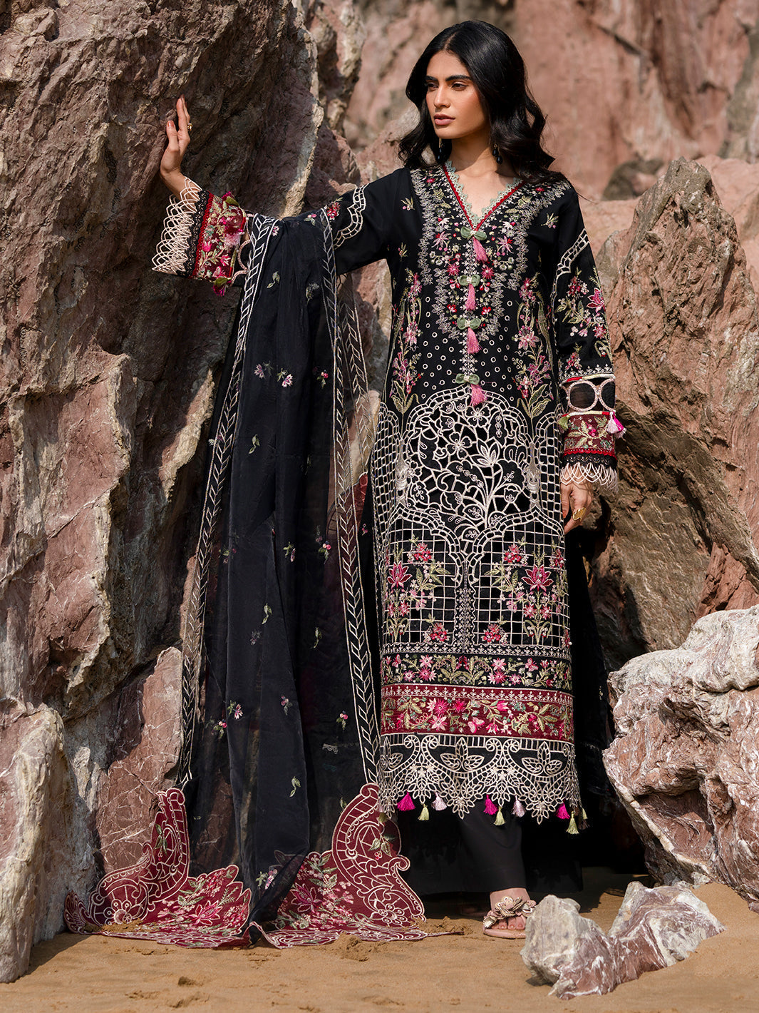 Mahnur | Sirena Luxury Lawn 25 | Azure - House Of Anaya