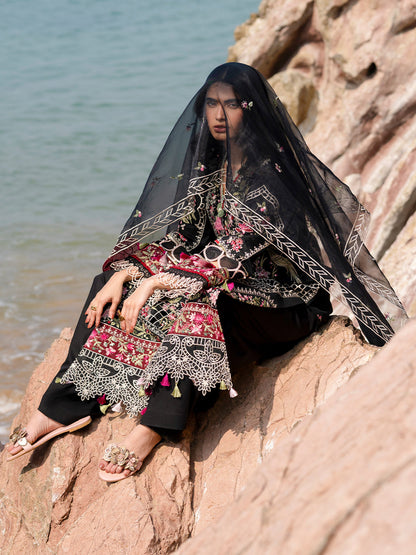 Mahnur | Sirena Luxury Lawn 25 | Azure - House Of Anaya