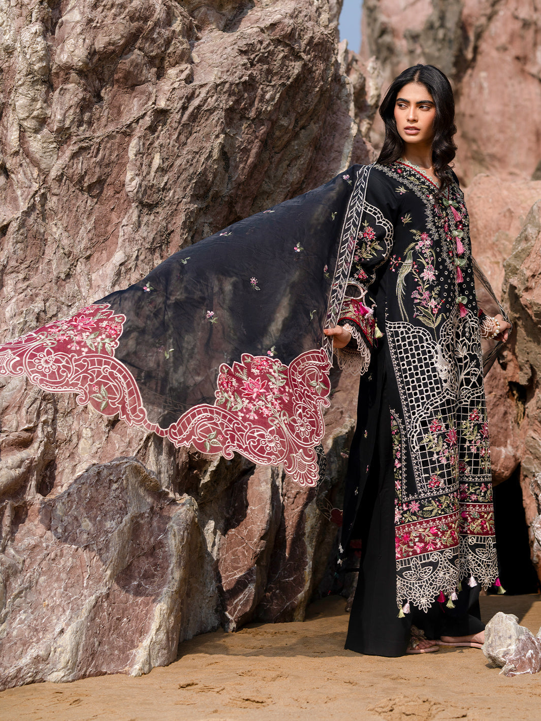 Mahnur | Sirena Luxury Lawn 25 | Azure - House Of Anaya