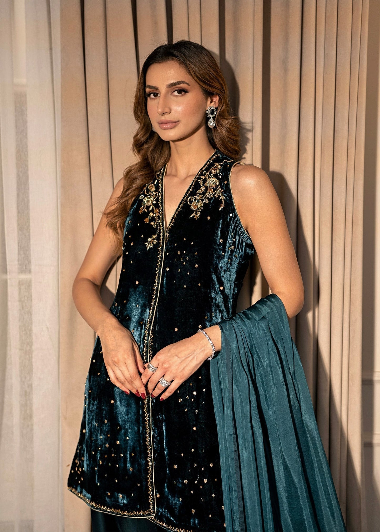 Mahum Asad | Voila Velvets | Sapphire - House Of Anaya