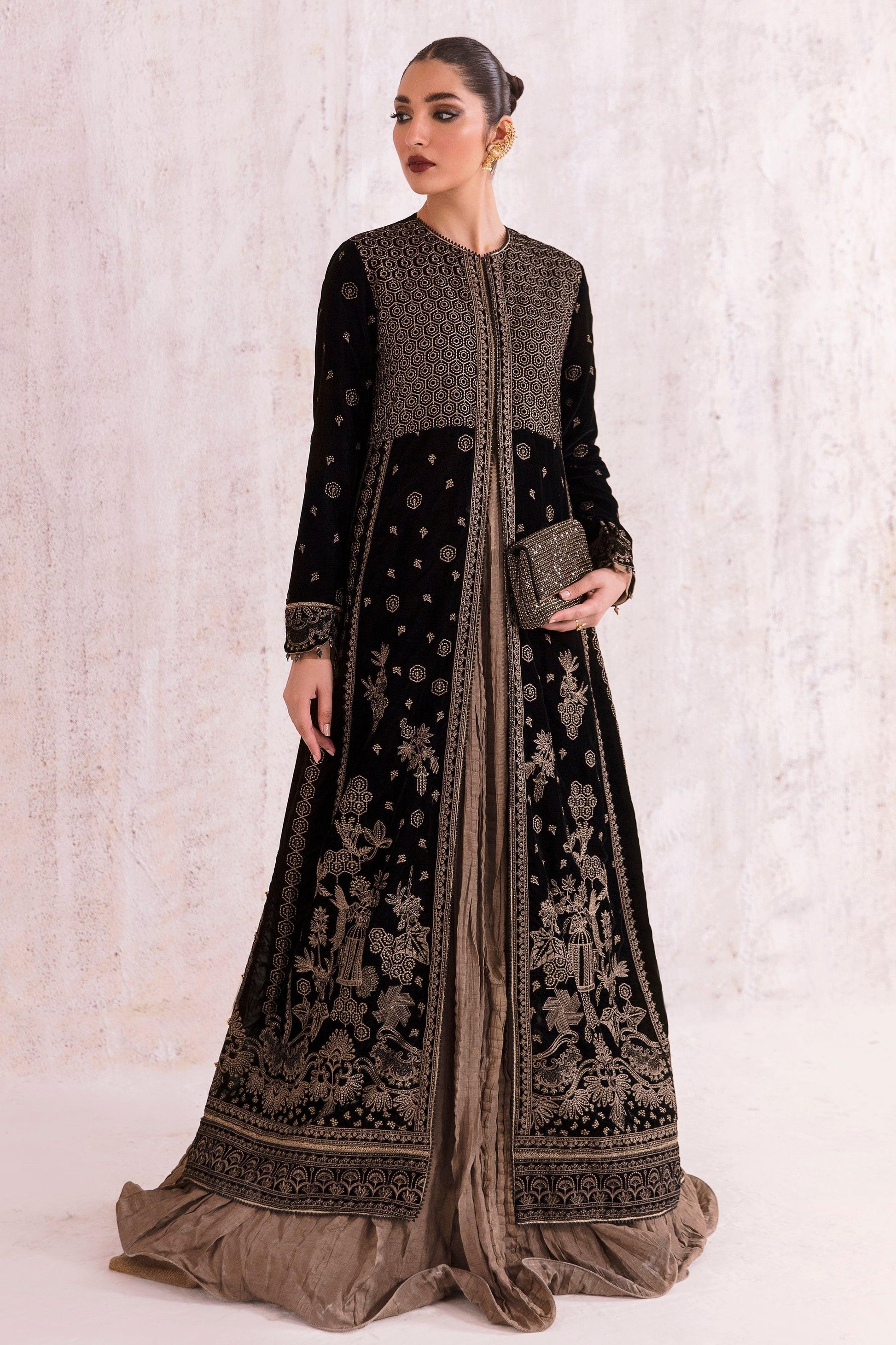 JAZMIN__Embroidered Velvet Formal VF-2001 - House Of Anaya