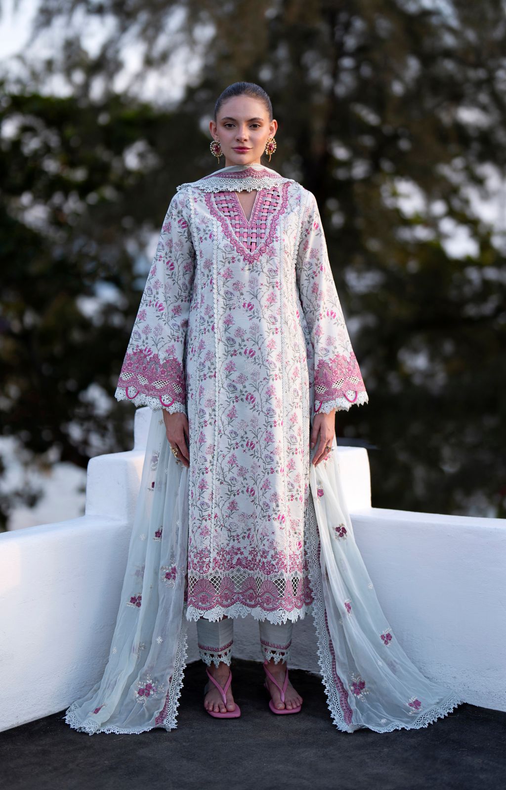 AJR Couture | Printakari Lawn 25 | Blush